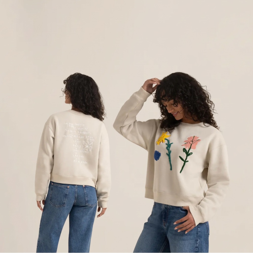 Roark Port Crew Sweatshirt with Basquiat Embroidery